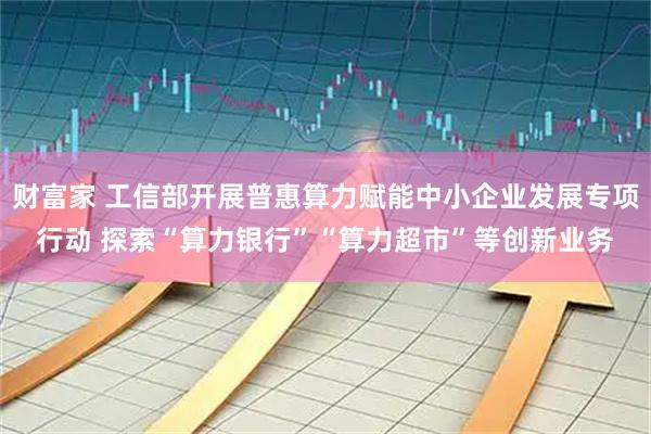 财富家 工信部开展普惠算力赋能中小企业发展专项行动 探索“算力银行”“算力超市”等创新业务