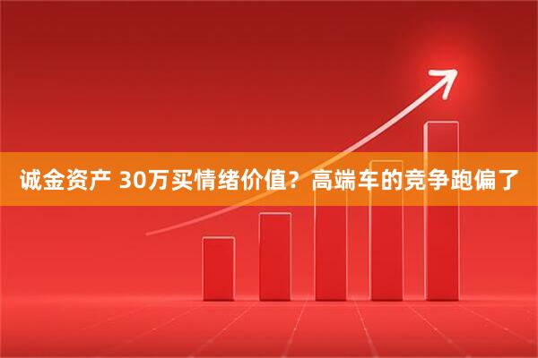 诚金资产 30万买情绪价值？高端车的竞争跑偏了